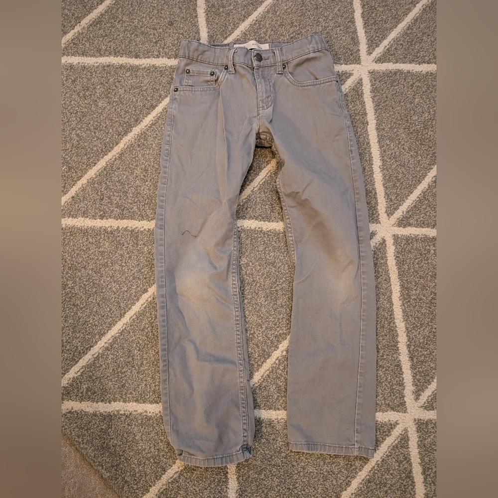 3 For $12 Clearance Levi's Youth Boys Gray 511 Slim Pants Size 10‎